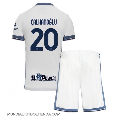 Camiseta Inter Milan Hakan Calhanoglu #20 Segunda Equipación Replica 2024-25 para niños mangas cortas (+ Pantalones cortos)